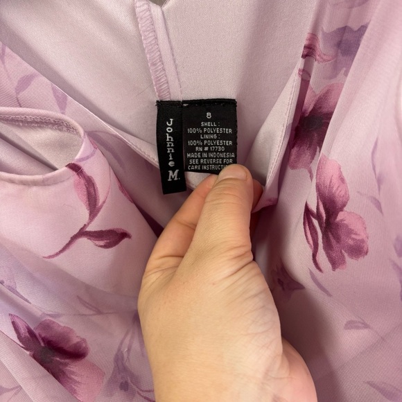 Vintage Women’s Floral Pink Sleeveless Flower Patterned Midi Summer Dress 8 - Picture 4 of 6